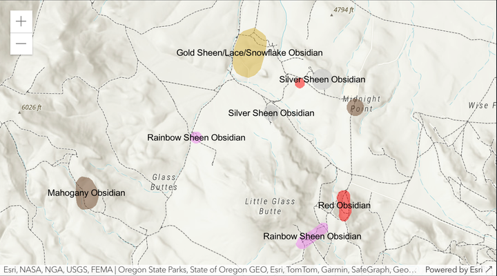 Screenshot of the Glass Buttes map